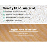 Instahut 3.66 x 10m Shade Sail Cloth - Beige - Pet And Farm