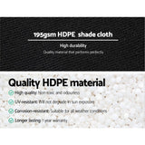 Instahut 3.66 x 10m Shade Sail Cloth - Black - Pet And Farm