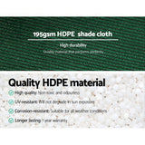 Instahut 90% Sun Shade Cloth Shadecloth Sail Roll Mesh 3.66x10m 195gsm Green - Pet And Farm