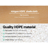 Instahut 3.66 x 20m Shade Sail Cloth - Beige - Pet And Farm
