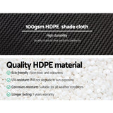 Instahut 3.66x20m 50% UV Shade Cloth Shadecloth Sail Garden Mesh Roll Outdoor Black - Pet And Farm