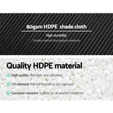 Instahut 3.66x30m 30% UV Shade Cloth Shadecloth Sail Garden Mesh Roll Outdoor Black - Pet And Farm