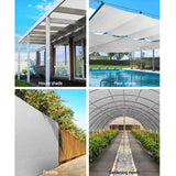 Instahut 3.66x30m 30% UV Shade Cloth Shadecloth Sail Garden Mesh Roll Outdoor White - Pet And Farm