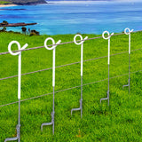 20x Fence Pigtail Posts Steel Electric Graze Farming Post Tape Fencing Anti-rust - Pet And Farm