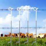 20x Fence Pigtail Posts Steel Electric Graze Farming Post Tape Fencing Anti-rust - Pet And Farm
