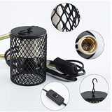 100W Reptile Ceramic Heat Lamp anti-hot Cage Light Holder Switch Chicken Brooder - Pet And Farm