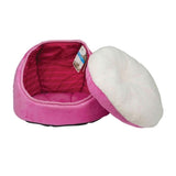 Cat Bed - Fleece Pink Monaco Lounge Couch Cave Plush Cushion Pet All For Paws - Pet And Farm
