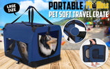Paw Mate Blue Portable Soft Dog Cage Crate Carrier L - Pet And Farm