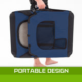Paw Mate Blue Portable Soft Dog Cage Crate Carrier L - Pet And Farm