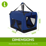 Paw Mate Blue Portable Soft Dog Cage Crate Carrier L - Pet And Farm