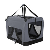 Paw Mate Grey Portable Soft Dog Cage Crate Carrier L - Pet And Farm