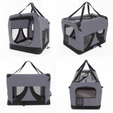 Paw Mate Grey Portable Soft Dog Cage Crate Carrier L - Pet And Farm