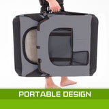Paw Mate Grey Portable Soft Dog Cage Crate Carrier L - Pet And Farm