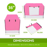 Paw Mate Pink Cage Cover Enclosure for Wire Dog Cage Crate 36in - Pet And Farm