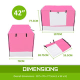 Paw Mate Pink Cage Cover Enclosure for Wire Dog Cage Crate 42in - Pet And Farm