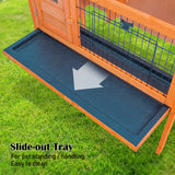Paw Mate 91 x 45 x 70cm Rabbit Hutch Chicken Coop Free Standing Cage Run - Pet And Farm