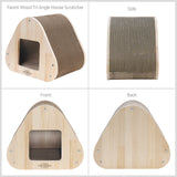 Yaomi Wood Triangle Cat Scratcher Sofa Pet Bed - Pet And Farm