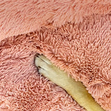 Pet Dog Bedding Warm Plush Round Comfortable Nest Comfy Sleep kennel Pink XL 100 - Pet And Farm