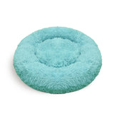 Pet Dog Bedding Warm Plush Round Comfortable Nest Comfy Sleeping kennel Green Large 90cm - Pet And Farm