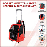 Dog Pet Safety Transport Carrier Backpack Trolley - Pet And Farm