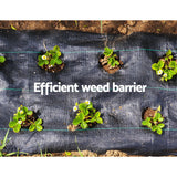 Instahut 0.915m x 50m Weedmat Weed Control Mat Woven Fabric Gardening Plant - Pet And Farm