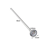90cm Soil Thermometer Compost Garden Ground Stainless Steel 0-120deg Fertilizer - Pet And Farm