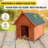 Pet Basic Dog Kennel A Frame Weather Resistant Timber Elevated Base 103cm - Pet And Farm