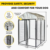 Pet Basic 1.83 x 1.22 x 1.22m Dog Kennel Enclosure Waterproof Lockable Gate - Pet And Farm