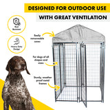 Pet Basic 1.83 x 1.22 x 1.22m Dog Kennel Enclosure Waterproof Lockable Gate - Pet And Farm