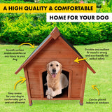 Pet Basic Dog Kennel A Frame Weather Resistant Timber Elevated Base 103cm - Pet And Farm