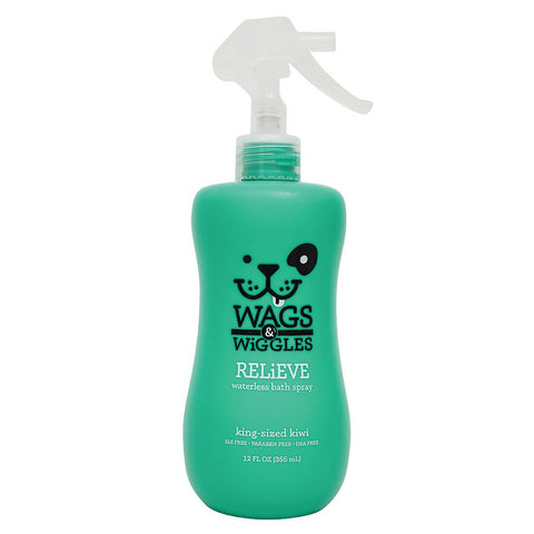 Wags Wiggles Relieve Waterless Bath Spray For Dogs 355ml - Pet And Farm 