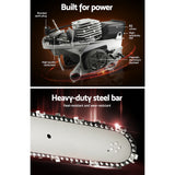 Giantz 65cc Petrol Chainsaw 24 Inch Bar Chain Saw Tree Pruner 2 Stroke E-Start - Pet And Farm 