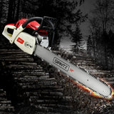 Giantz 65cc Petrol Chainsaw 24 Inch Bar Chain Saw Tree Pruner 2 Stroke E-Start - Pet And Farm 
