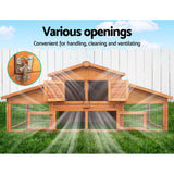 i.Pet Chicken Coop Rabbit Hutch 169cm x 52cm x 72cm Large Chicken Coop Wooden House Run Cage - Pet And Farm 