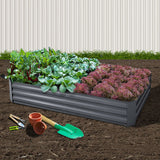 Green Fingers Garden Bed 180x90cm Planter Box Raised Container Galvanised Steel - Pet And Farm 