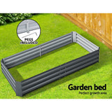 Green Fingers Garden Bed 180x90cm Planter Box Raised Container Galvanised Steel - Pet And Farm 