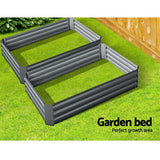 Green Fingers 2x Garden Bed 120x90cm Planter Box Raised Container Galvanised Herb - Pet And Farm 