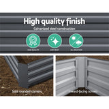 Green Fingers 2x Garden Bed 120x90cm Planter Box Raised Container Galvanised Herb - Pet And Farm 