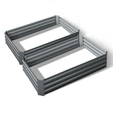 Green Fingers 2x Garden Bed 120x90cm Planter Box Raised Container Galvanised Herb - Pet And Farm 