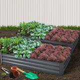 Green Fingers 2x Garden Bed 210x90cm Planter Box Raised Container Galvanised Herb - Pet And Farm 