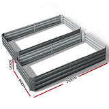 Green Fingers 2x Garden Bed 210x90cm Planter Box Raised Container Galvanised Herb - Pet And Farm 