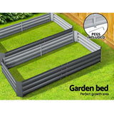 Green Fingers 2x Garden Bed 210x90cm Planter Box Raised Container Galvanised Herb - Pet And Farm 