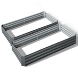 Green Fingers 2x Garden Bed 210x90cm Planter Box Raised Container Galvanised Herb - Pet And Farm 