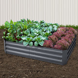 Green Fingers 2x Garden Bed 150x90cm Planter Box Raised Container Galvanised Herb - Pet And Farm 