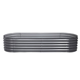 Green Fingers Garden Bed 160X80X42cm Oval Planter Box Raised Container Galvanised - Pet And Farm 