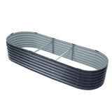 Green Fingers Garden Bed 240X80X42cm Oval Planter Box Raised Container Galvanised - Pet And Farm 