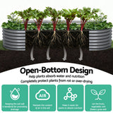 Green Fingers Garden Bed 320X80X42cm Oval Planter Box Raised Container Galvanised - Pet And Farm 