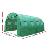 Green Fingers Greenhouse 4x3x2M Walk in Green House Tunnel Plant Garden Shed Dome - Pet And Farm 