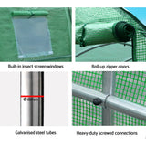 Green Fingers Greenhouse 4x3x2M Walk in Green House Tunnel Plant Garden Shed Dome - Pet And Farm 