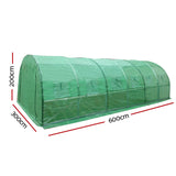 Green Fingers Greenhouse 6x3x2M Walk in Green House Tunnel Plant Garden Shed Dome - Pet And Farm 